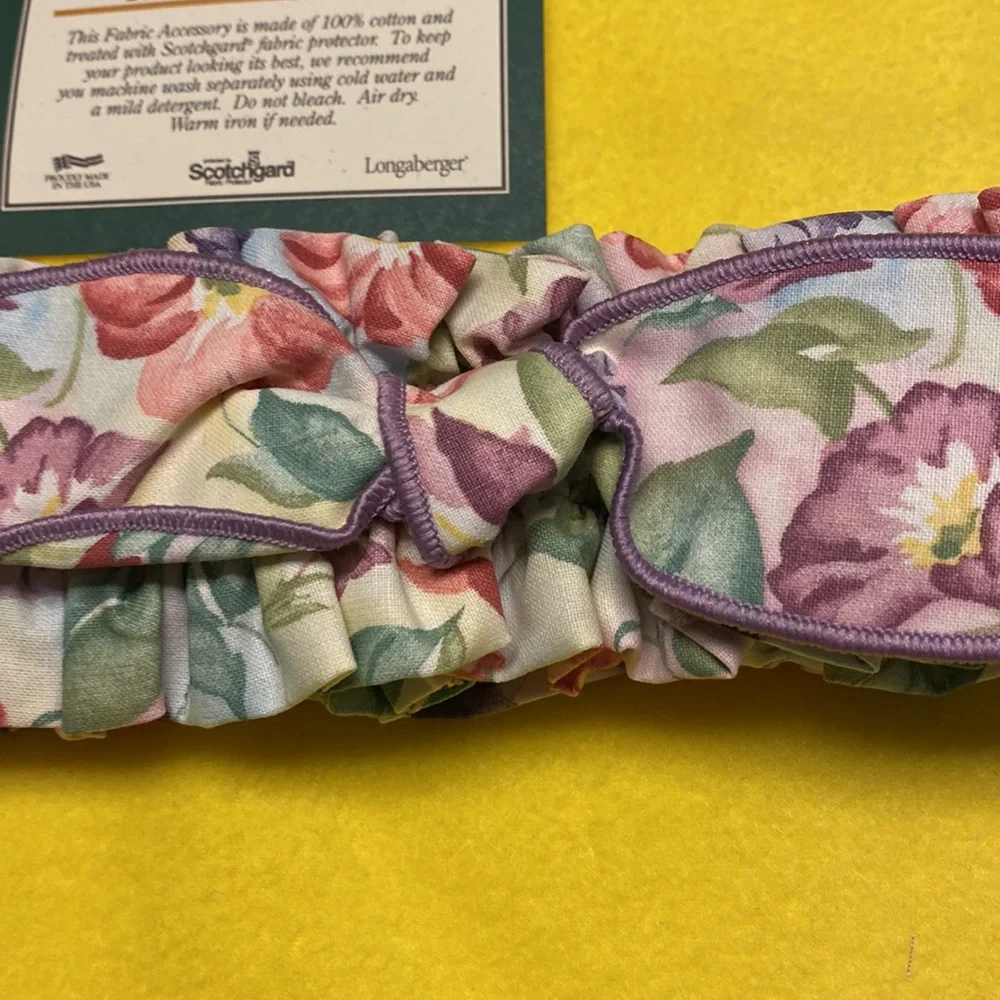 Longaberger Fabric Garter-Large. Morning Glory